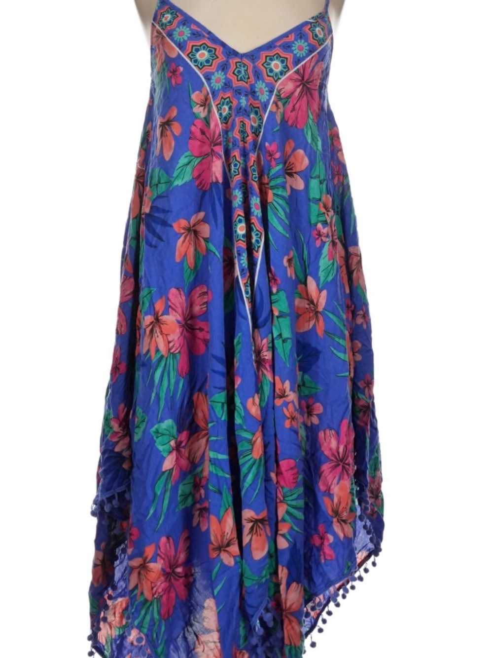 Japna Blue Tropical Floral Swim Coverup